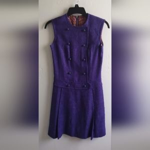 Vintage Purple Tweed Dress from the 60's
